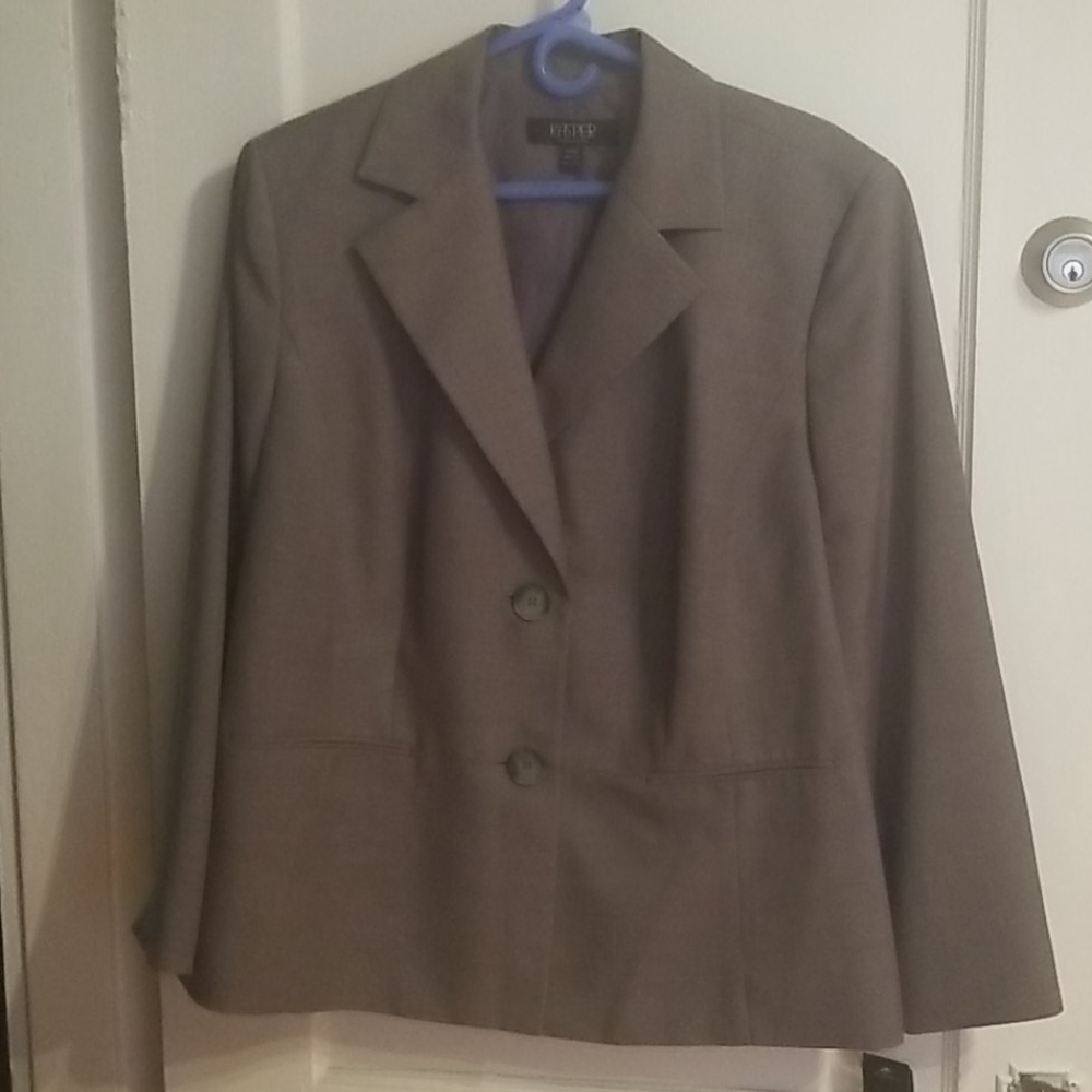 NWT Kasper Suit Jacket Blazer - Grey Size 18W